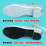 Детская золотая серебряная обувь на каблуке