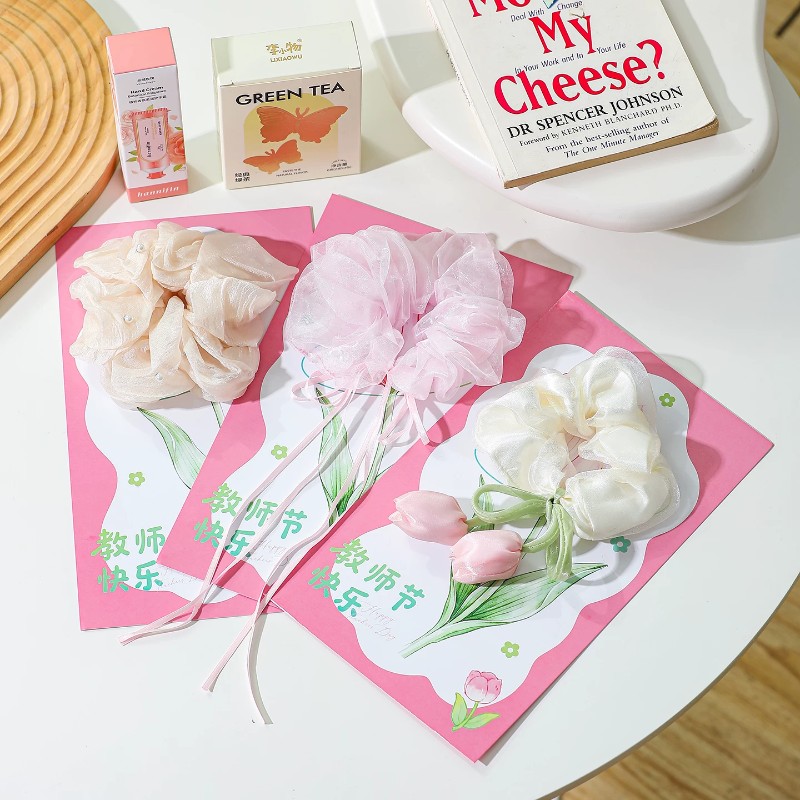 教师节创意花束贺卡礼物实用手工diy礼品送老师活动发饰发圈卡片