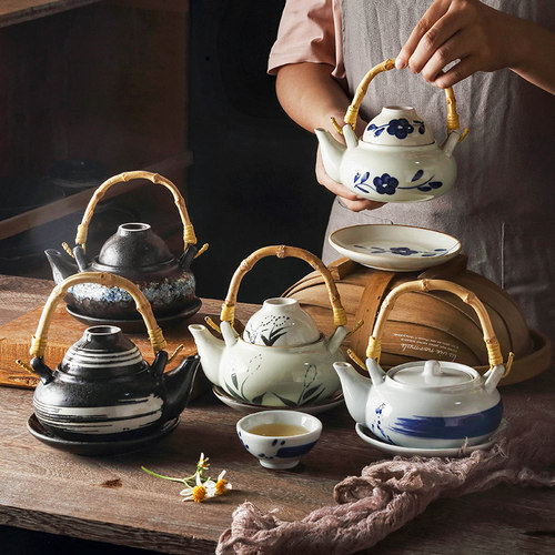 陶瓷日本土瓶工夫茶壶套装家用