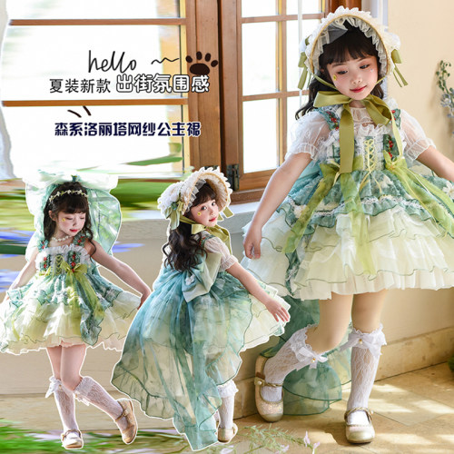 女童洛丽塔网纱公主裙生日礼服