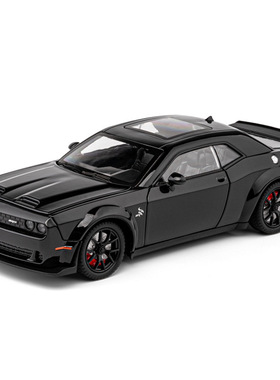 【SL332】1/24道奇地狱猫合金跑车男孩玩具声光回力模型摆件新品