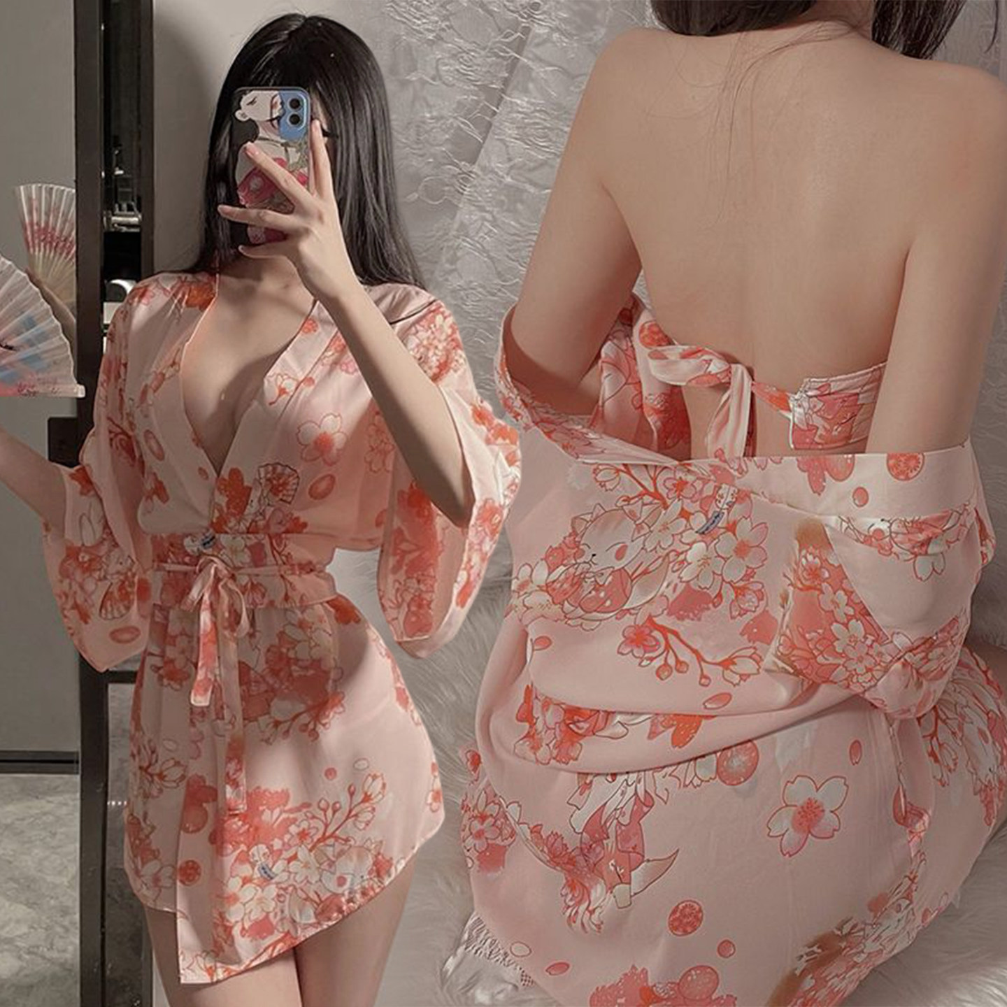 大码性感日系睡衣纯欲风房事高级潮制服女套装qqny趣味诱惑装睡裙