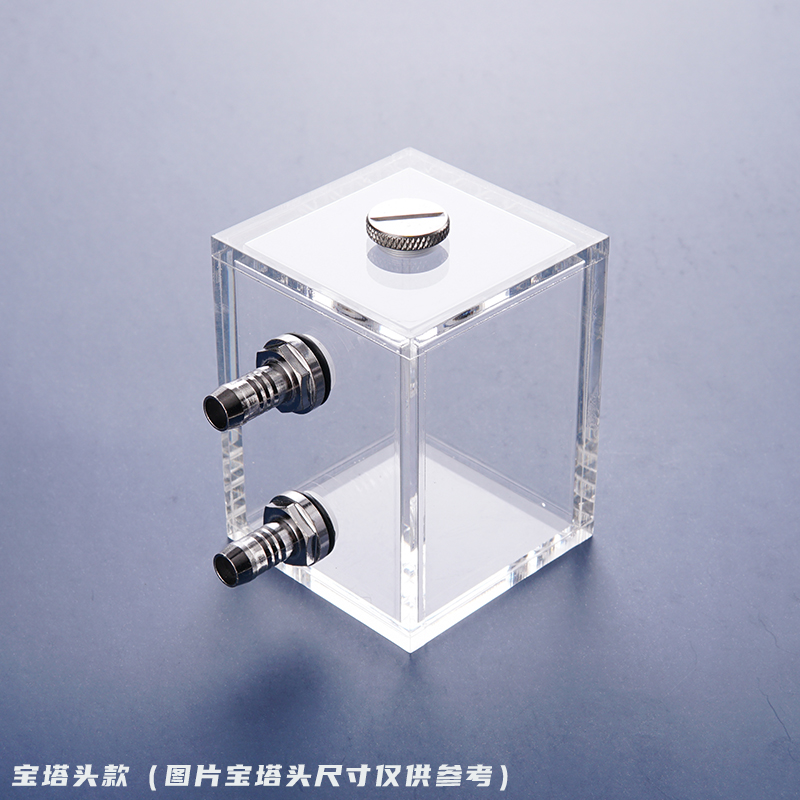 全透明笔记本电摩改装水冷小水箱 降温迷你容量亚克力方形小水箱