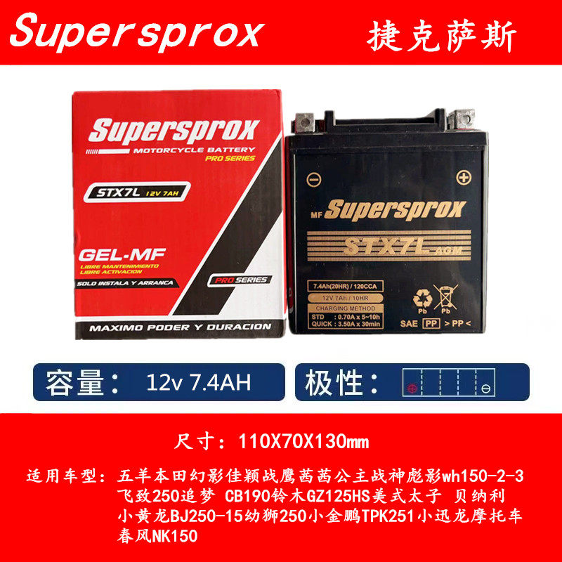 适用新大洲NS125LA/NS125T/NS/D/NS/RX裂行EX125捷克萨斯电瓶电池