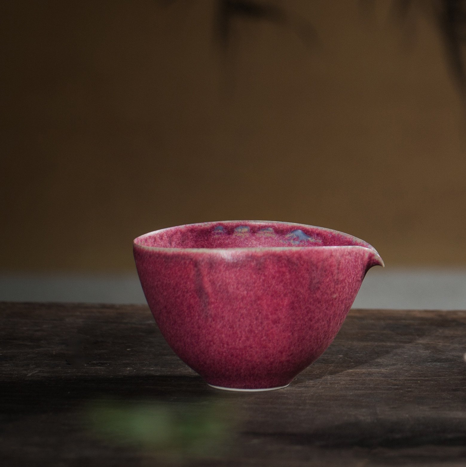 郑家小口长沙窑 铜红釉落英哑光质感圆润饱满适手公杯