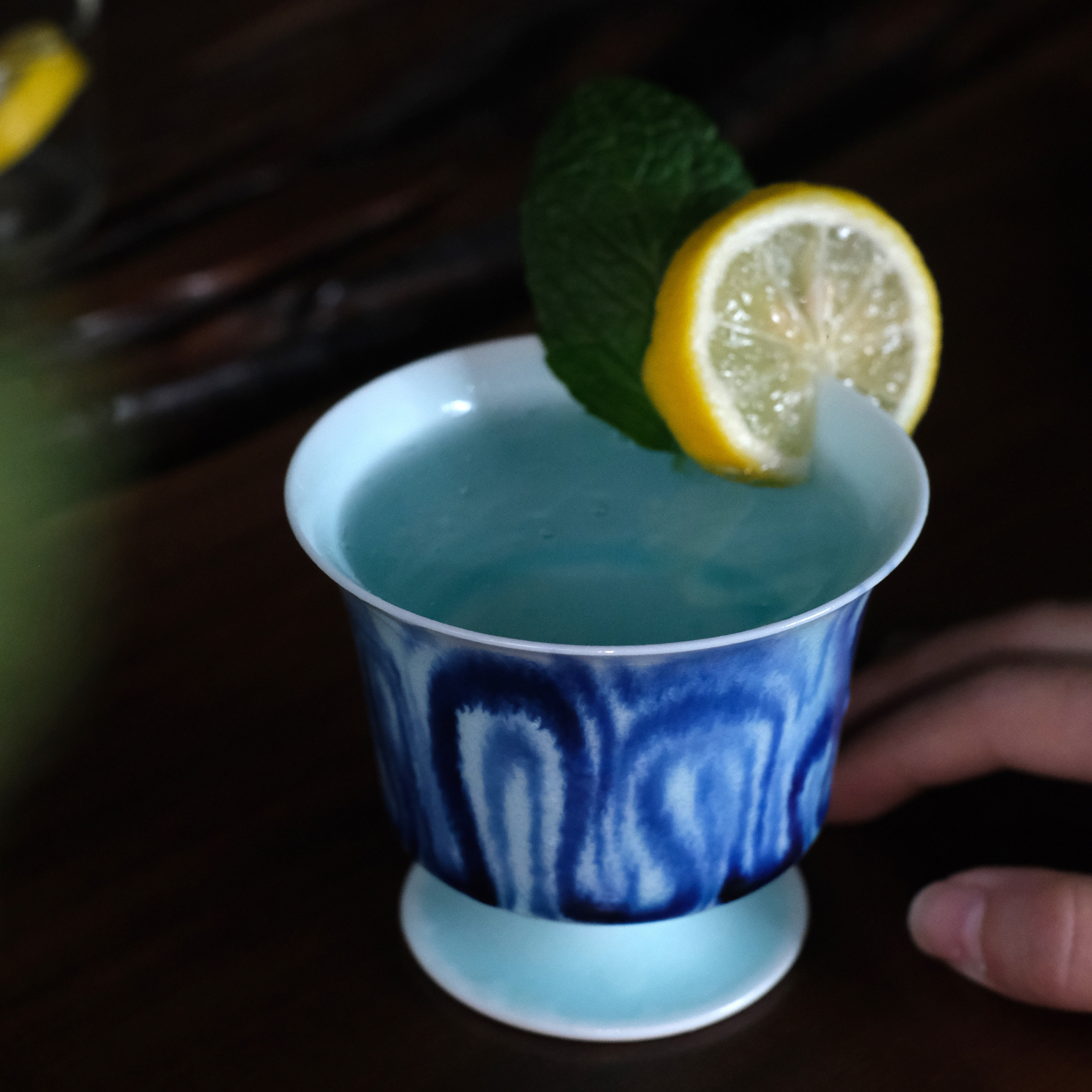 郑家小口长沙窑 蓝冰晚风杯大容量可当早餐杯咖啡杯茶杯使用