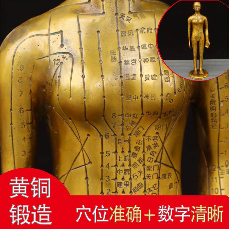 针灸铜人模型中医馆摆件经络穴位铜人中医文化装饰品人体模特物品