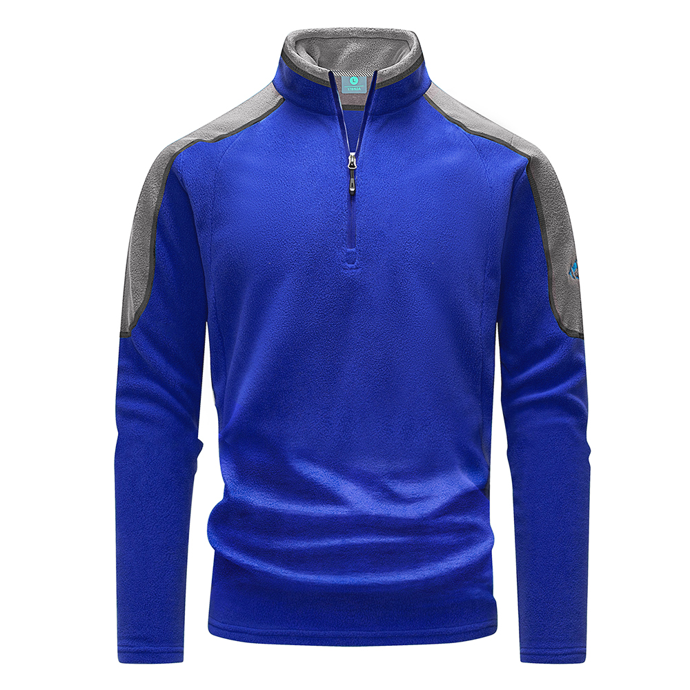 户外运动摇粒绒长袖T恤男卫衣男上衣抓绒衣休闲徒步登山透气保暖