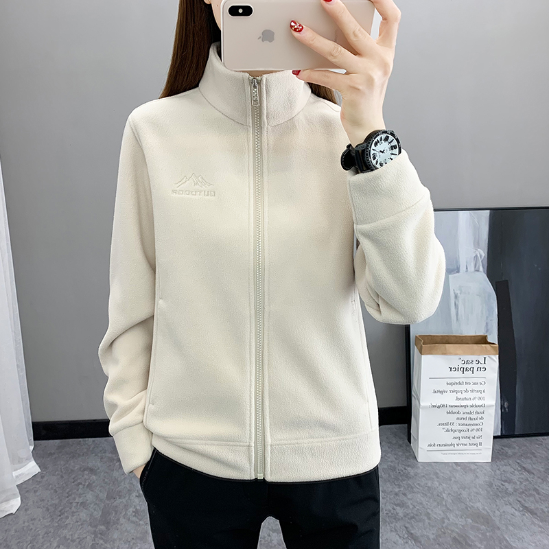 户外立领保暖外套抓绒衣