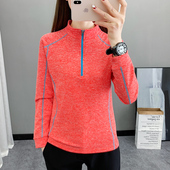 显瘦秋冬季 薄绒修身 加厚抓绒保暖套头打底衫 户外速干衣女T恤长袖