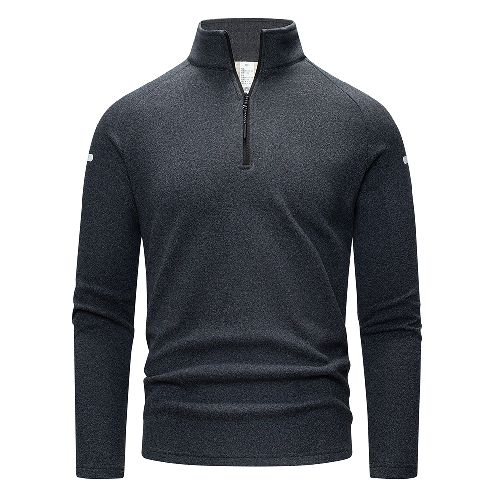 户外弹力德绒速干衣男长袖t恤男磨毛绒加厚保暖透气徒步打底衫冬