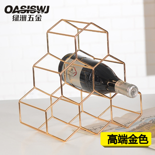 架子家用酒柜置物展示架铁艺 金属红酒杯架摆件创意葡萄酒欧式