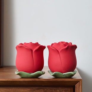 七夕情人节个性礼物玫瑰花茶叶罐摆件实用家居装饰礼品盒定制logo