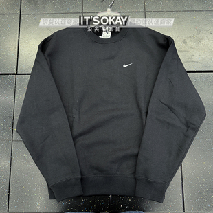 Nike耐克男子刺绣LOGO加绒保暖休闲运动针织圆领套头衫卫衣DX1362