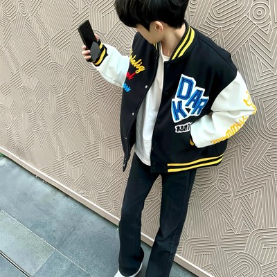 美式复古字母刺绣棒球服男2025春