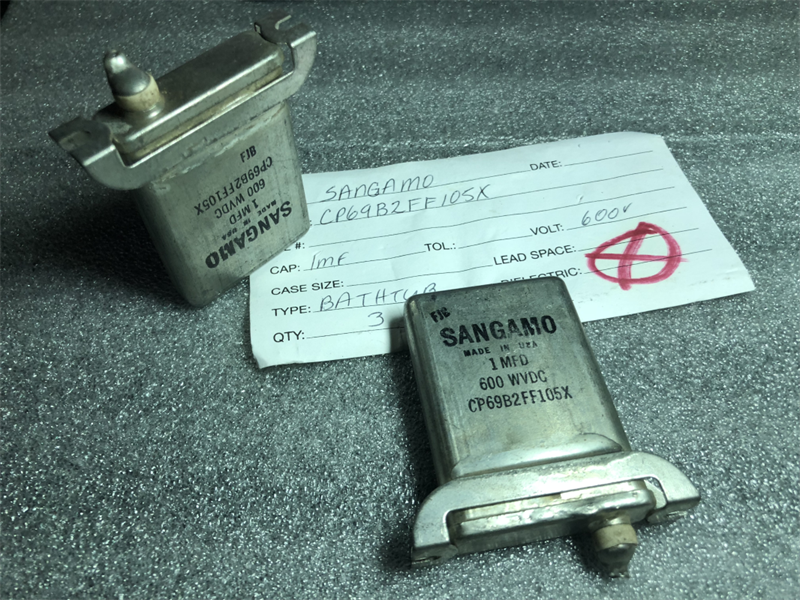 古董美国山姆铜壳发烧油浸电容