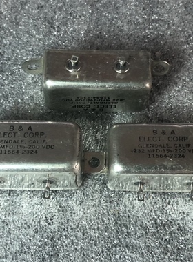 美国B&A ELECT.CORP 0.232UF代 0.22UF200V 铜壳 胆机耦合油浸电