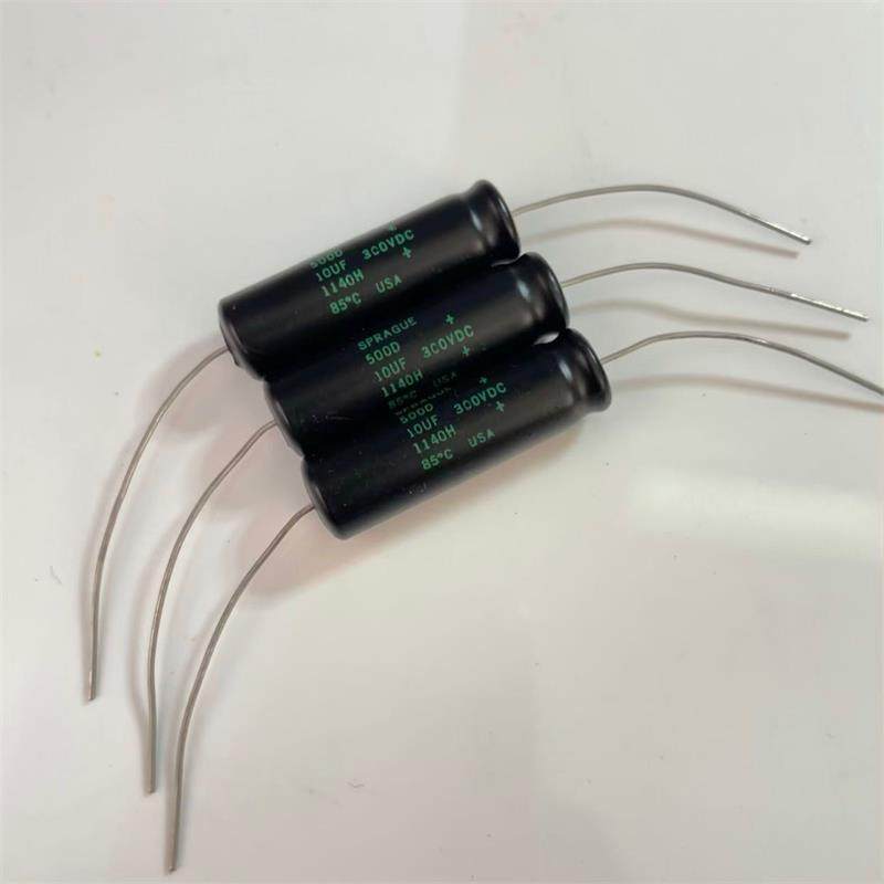 美国思碧 SPRAGUE 500D系 10UF300V DC 发烧轴向阴极电解电容