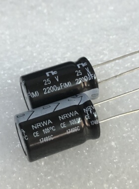 全新原袋日本RIC  2200UF 25V NRWA CE  105°C 发烧音频电解电容