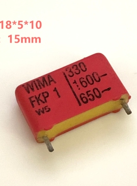 拆机德国红威马WIMA FKP1系 330PF 1600V 铜脚耦合音频薄膜电容