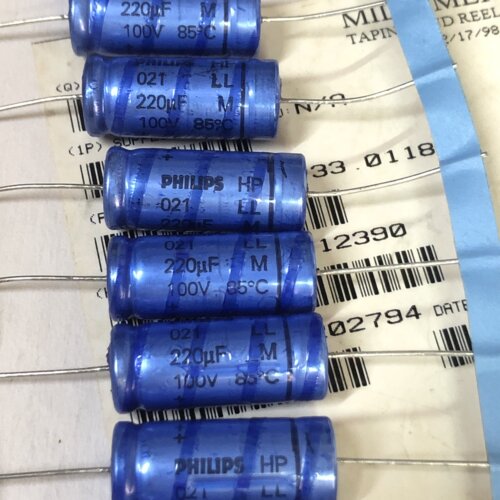 全新原装飞利浦 PHILIPS  021系 LL 220UF 100V 发烧阴极电解电容