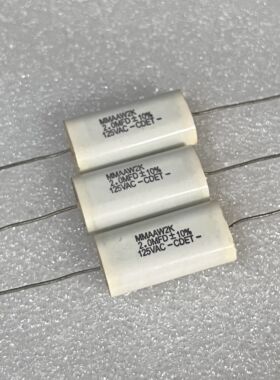 美国CDET MMAAW2K  2UF 125VAC  发烧轴向分频无极薄膜电容