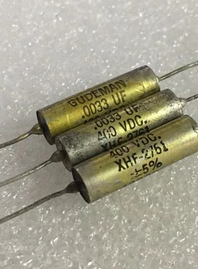 全新 美国 GUDEMAN 400V 0.0033UF 发烧胆机音频耦合油浸电容