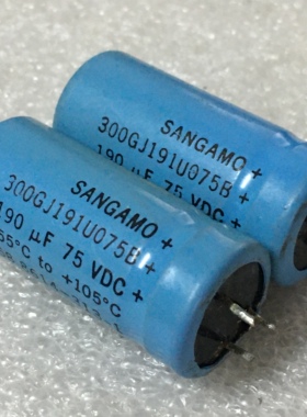 拆机 美国 山姆 SANGAMO  191UF 75V 发烧阴极电解电容