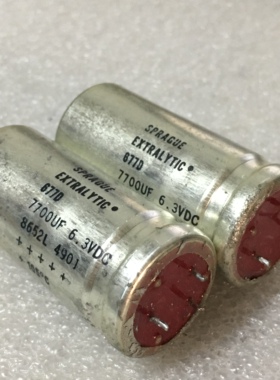 美国SPRAGUE思碧 EXTRALYTIC 677D 7700UF 6.3V 红头灯丝滤波电容