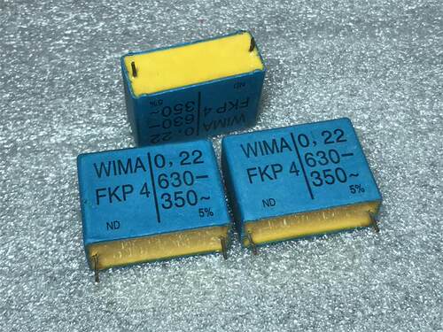 全新德国WIMA蓝威马 FKP4系列  0.22UF630VDC 发烧耦合无极电容