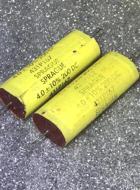 拆机美国SPRAGUE红头思碧 431P系 4UF 200V 耦合分频无极薄膜电容