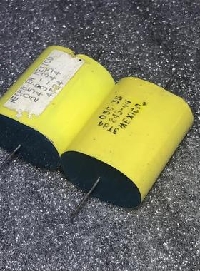 拆机早期美国HECHO EN 2.5UF 代2.2UF630VDC 音频耦合无极电容