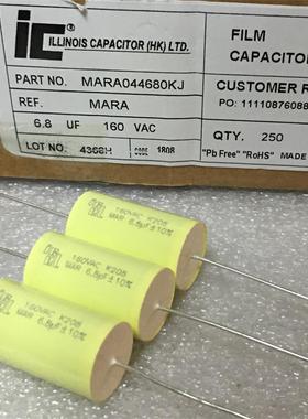原盒意大利ICEL MAR系列 6.8UF 160VAC 250V 铜脚分频薄膜电容