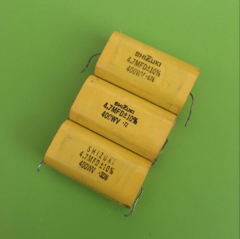 拆机 SHIZUKI 指月 4.7uf400v 发烧轴向分频器薄膜无极电容