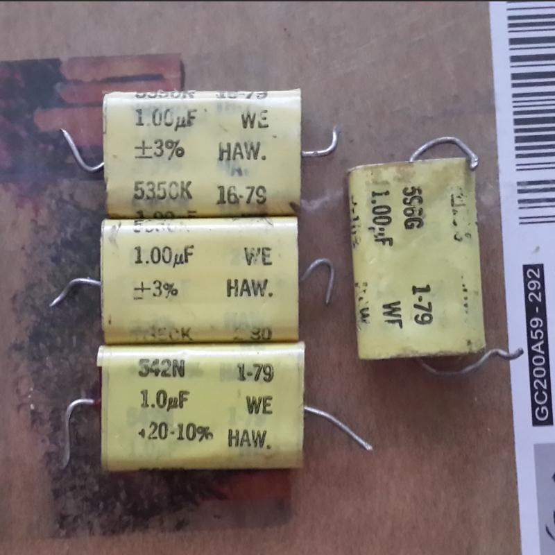 拆机美国年代西电发烧无极电容