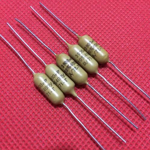 早期美国 西电 71T系列 0.0039UF 400V 古董轴向耦合无极电容