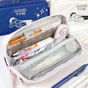 kokuyo国誉Noritake联名限定HACO笔袋可站立桌面收纳大容量文具盒