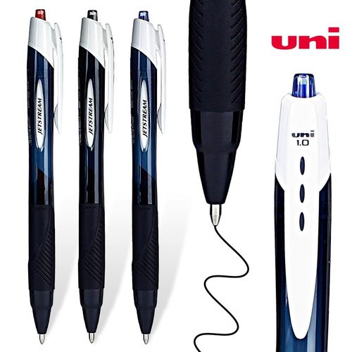 按动1.0mmJETSTREAM圆珠笔uni
