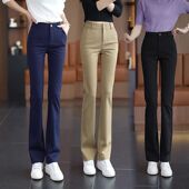 子2026春秋新款 女士裤 显瘦高腰垂坠感秋季 裤 西装 子休闲女裤 微喇裤