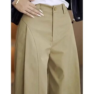2026超火巨好看裤子女款春秋新款宽松休闲西裤高腰直筒阔腿弯刀裤