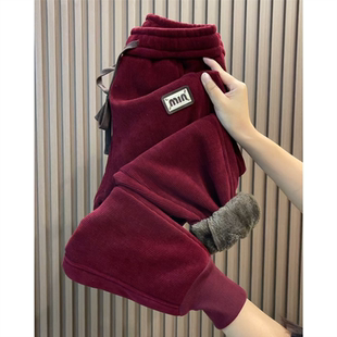 高腰束脚休闲裤 秋冬款 卫裤 宽松显瘦百搭时尚 加绒加厚保暖女哈伦裤