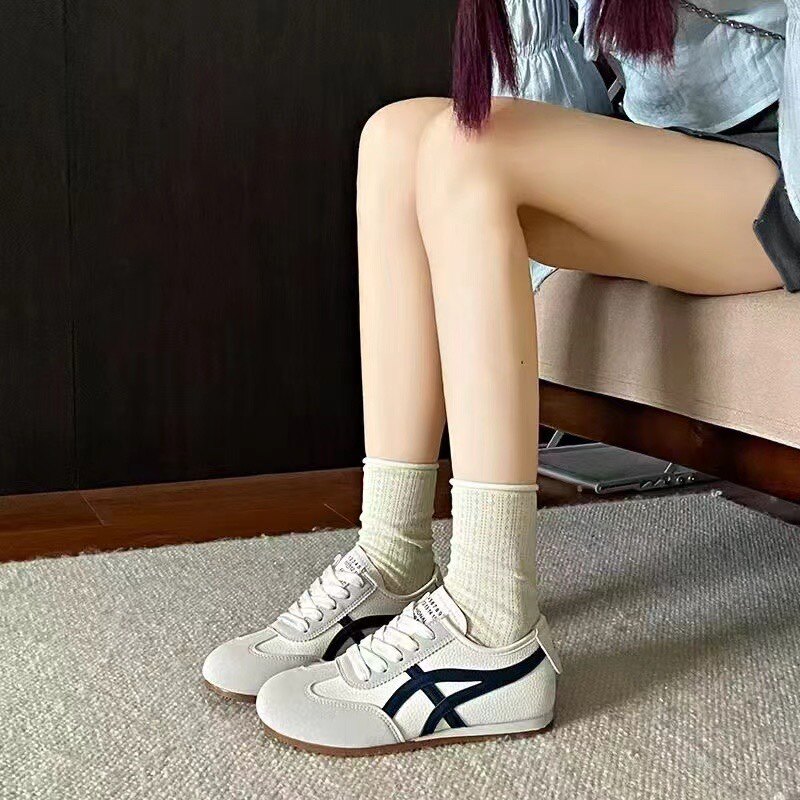 德训鞋女小白鞋2025新款爆款春夏季平底百搭阿甘运动休闲板鞋D06