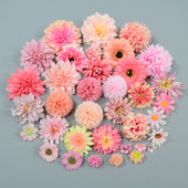 粉色系仿真古风花头材料包diy手工假花绢花汉服服装 头饰发簪配件