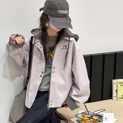 女童秋季时尚韩版休闲连帽外套
