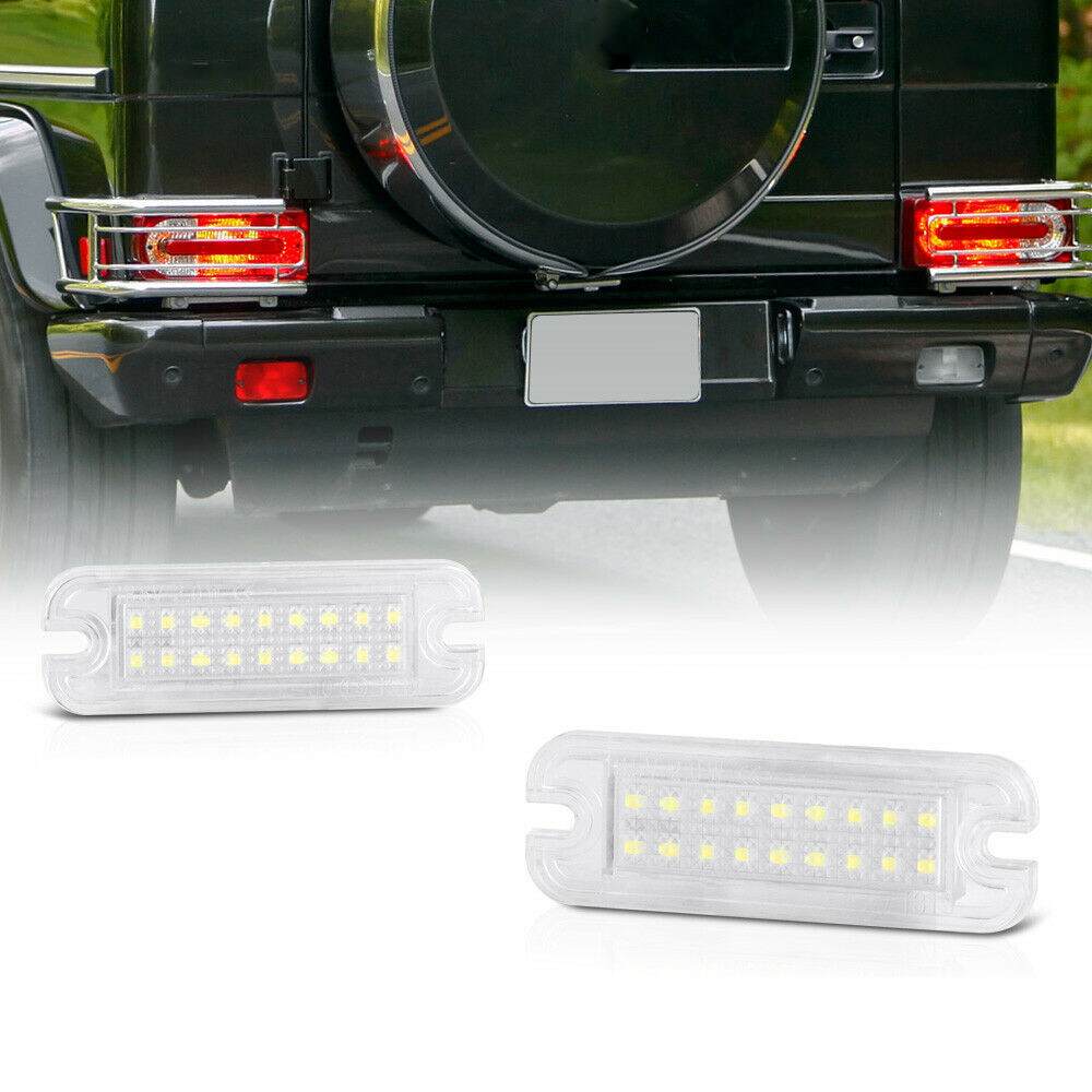 适用奔驰G级W463 G350 G400 G500 G55 G63 G65牌照灯LED大G车牌灯