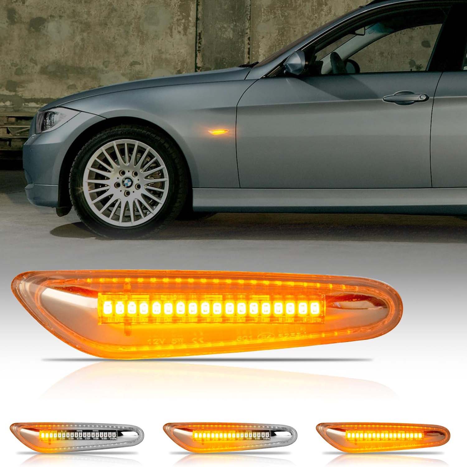 适用宝马BMW X3 E90 E91 E92 E87 E39 E46 E60 边灯转向灯流水