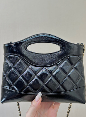 新款小香风31bag横版nano油蜡羊皮mini迷你手提单肩斜跨链条女包