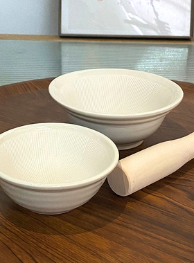 日式陶瓷研磨碗宝宝辅食磨泥器果蔬米糊肉泥手动碾磨婴儿食物餐具