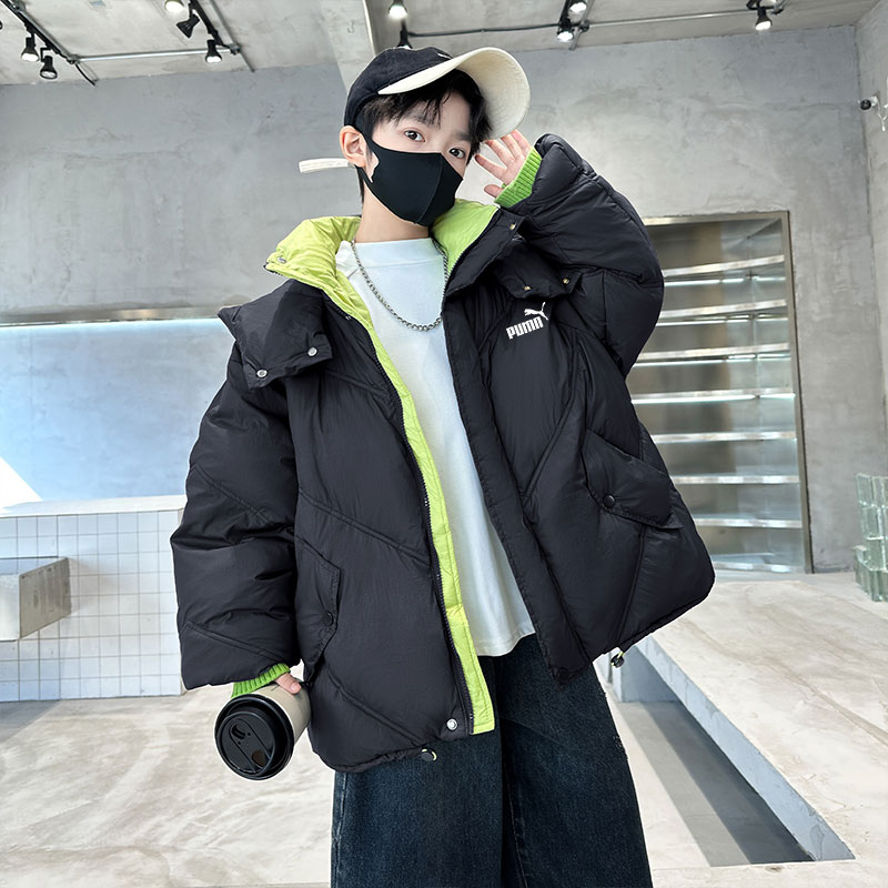 奥莱专柜男童棉服羽绒中长款外套