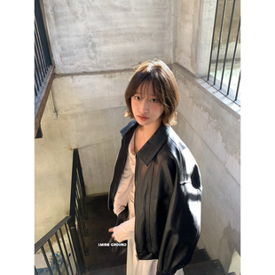 IMISS-春上新韩标高品质翻领百搭皮衣R70895